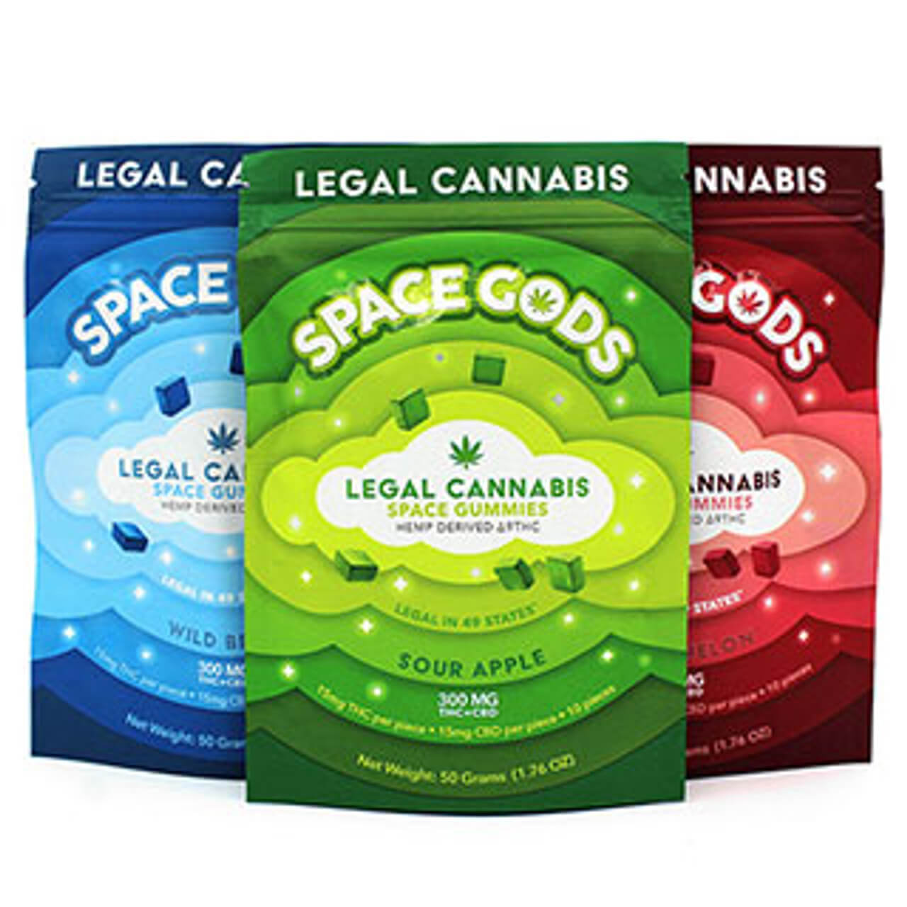 SPACE GODS | GUMMIES | THC +CBD | 300MG/PK | 10 CT product image